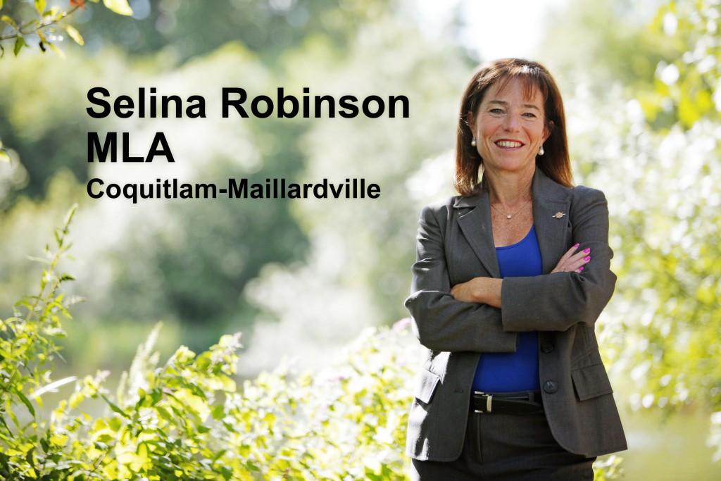 Selina Robinson- MLA for Coquitlam Miaillardville at Como Lake